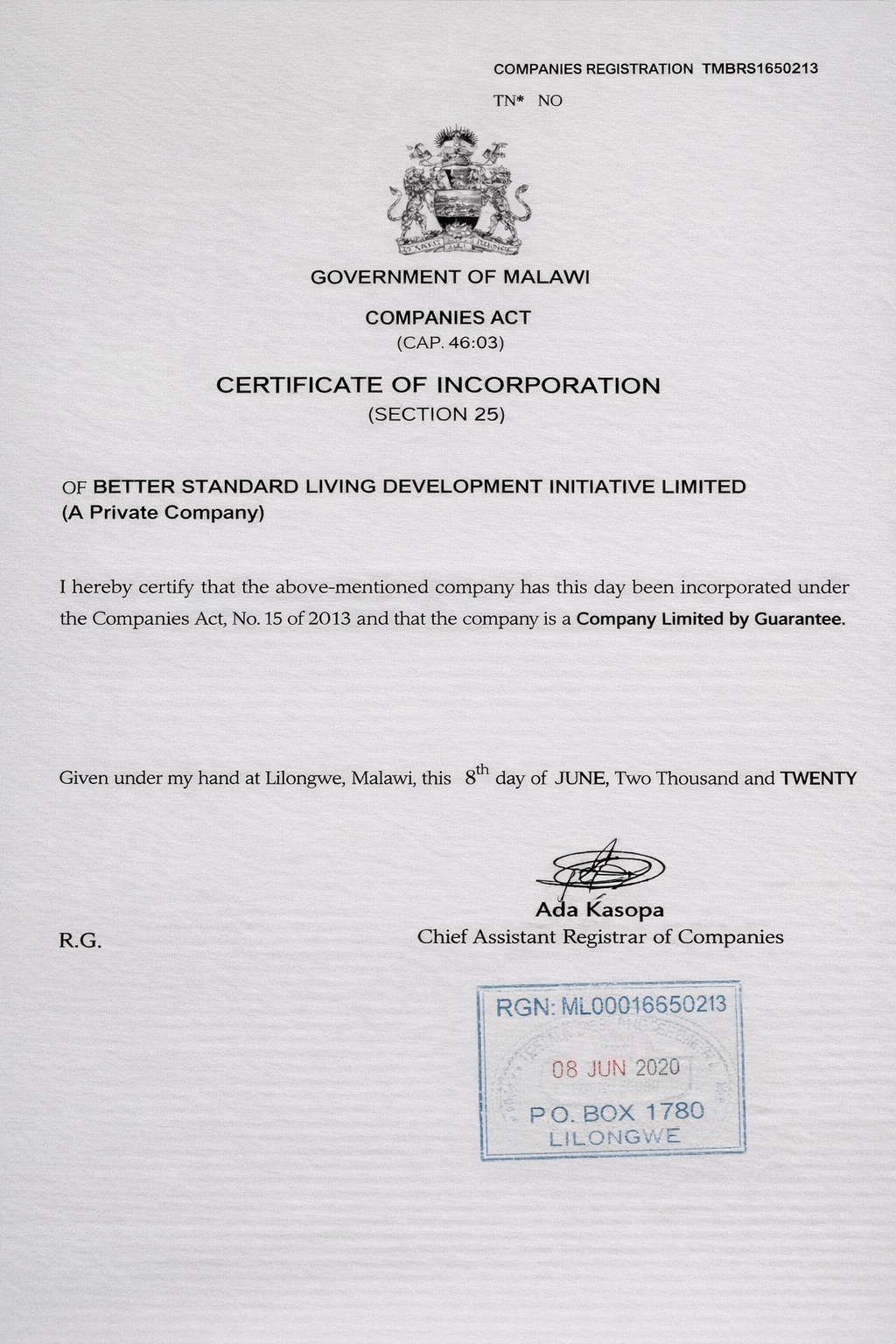 Certificate 2